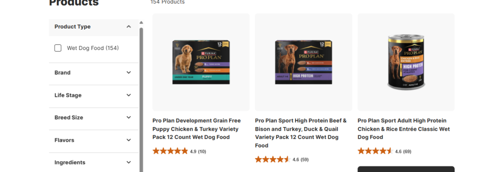 Wet Dog Food Fulfillment - Suggest wet dog food in online orders